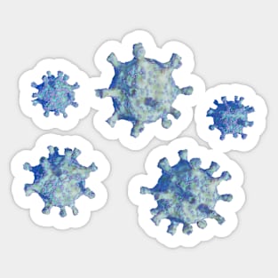 Bright lurid beautiful coronavirus cells Sticker